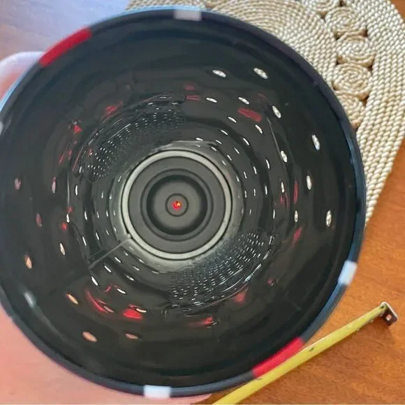 Vintage 2003 KAHLUA 12.5" X 3.5" Round Collectible Tin With Red Interior Light - Picture 13 of 13